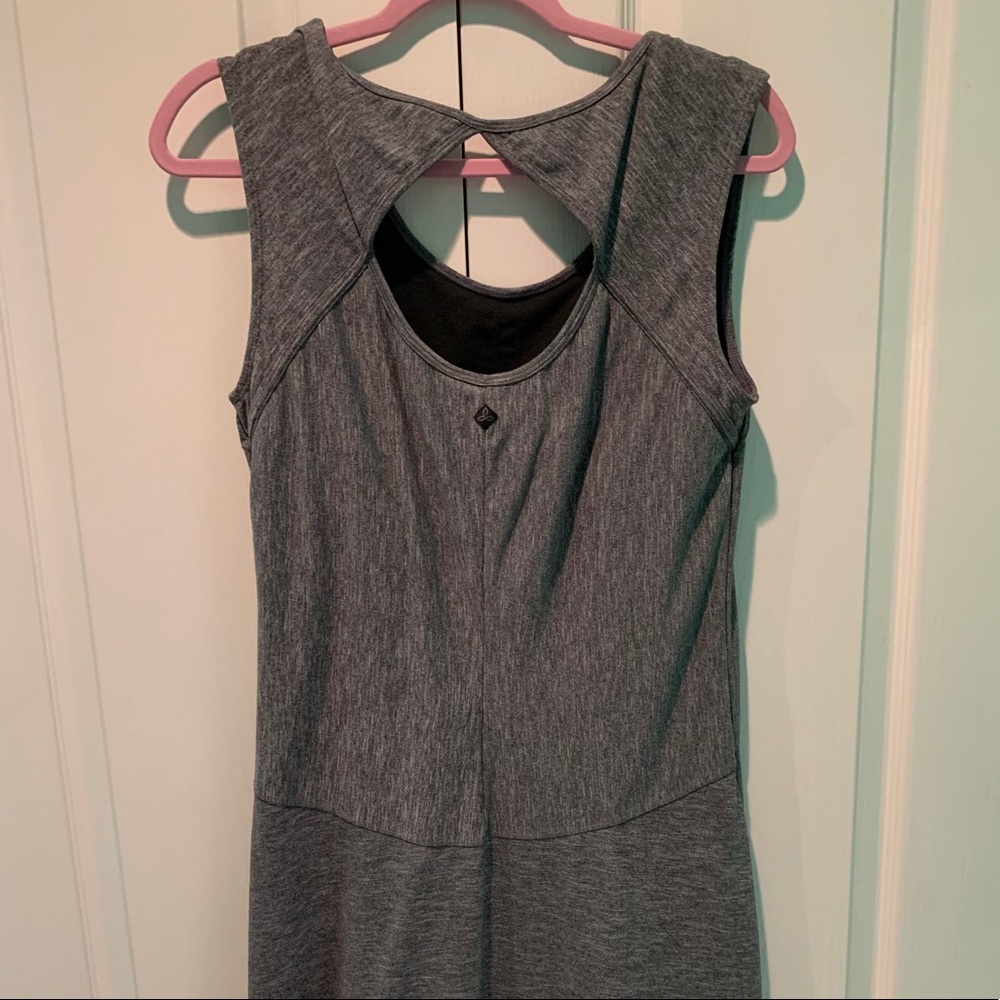 Prana keyhole back grey dress